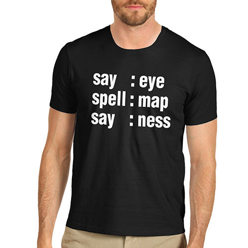 Men's Say Eye Spell Map Say Ness T-Shirt