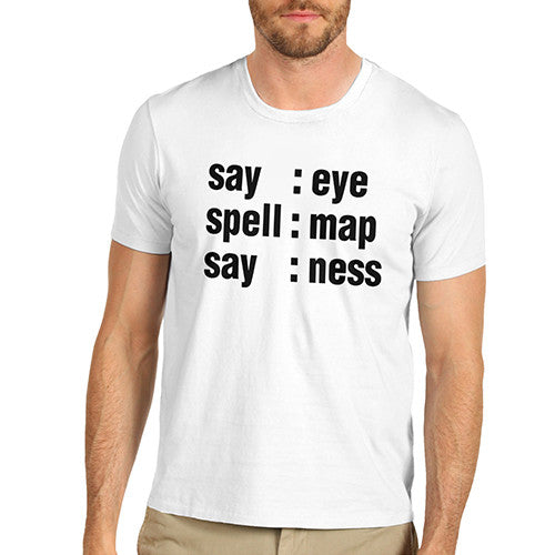 Men's Say Eye Spell Map Say Ness T-Shirt