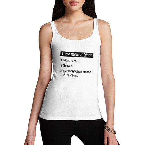 Women's Rules Of Work Tank Top