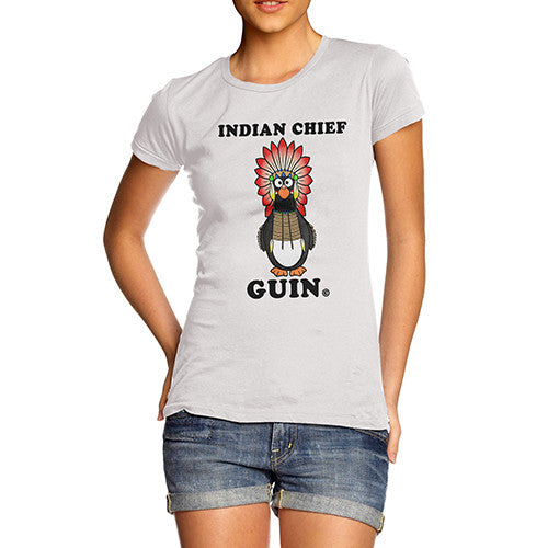 Women's Indian Chief Guin Penguin T-Shirt