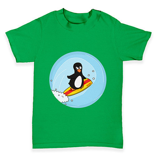 Surfer Guin The Penguin Baby Toddler T-Shirt