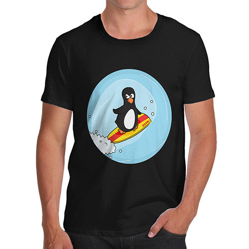 Men's Surfer Guin Penguin T-Shirt