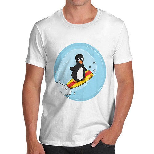 Men's Surfer Guin Penguin T-Shirt