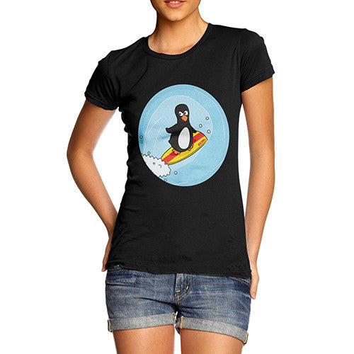 Women's Surfer Guin Penguin T-Shirt