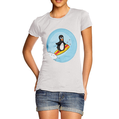 Women's Surfer Guin Penguin T-Shirt