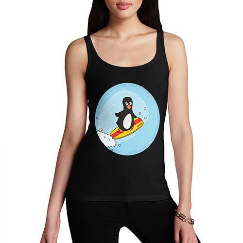 Women's Surfer Guin Penguin Tank Top
