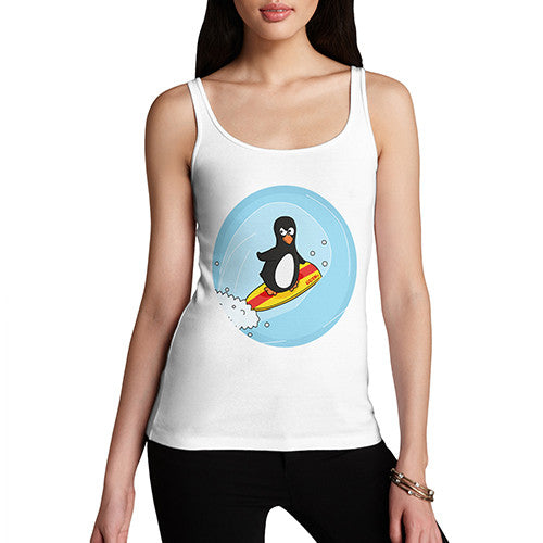 Women's Surfer Guin Penguin Tank Top