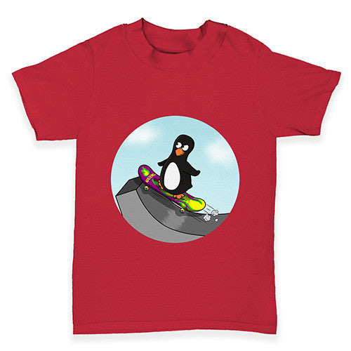 Skateboard Guin The Penguin Baby Toddler T-Shirt