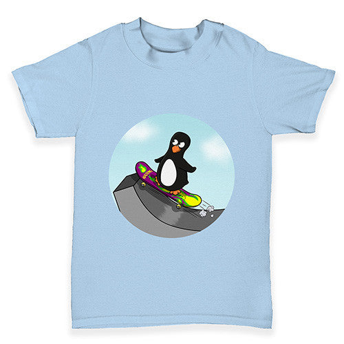 Skateboard Guin The Penguin Baby Toddler T-Shirt