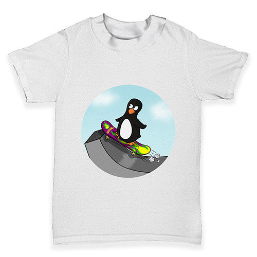 Skateboard Guin The Penguin Baby Toddler T-Shirt