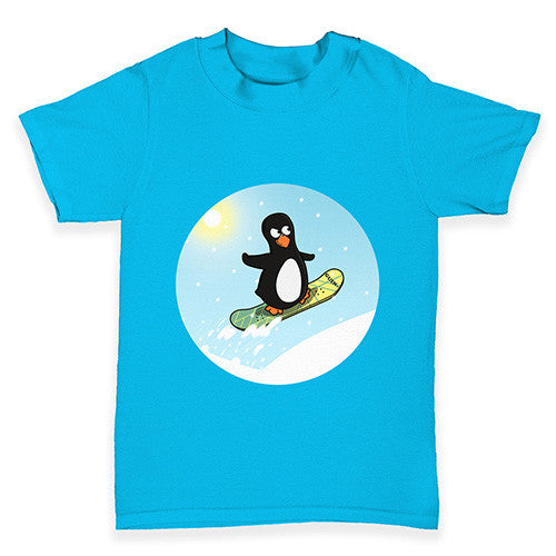 Snowboard Guin The Penguin Baby Toddler T-Shirt