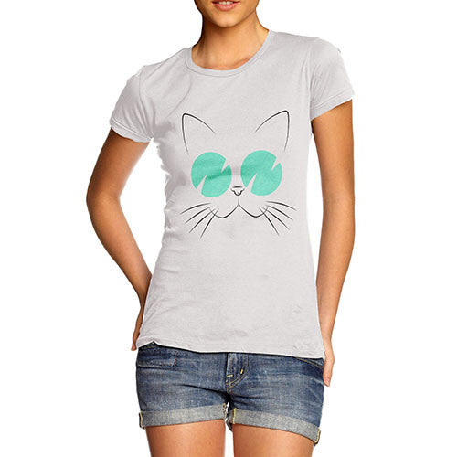 Women's Cat With Glasses T-Shirt