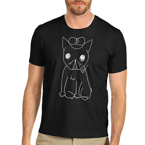 Men's Sailor Pug With Pipe T-Shirt