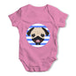 Cute Pug Dog Baby Grow Bodysuit