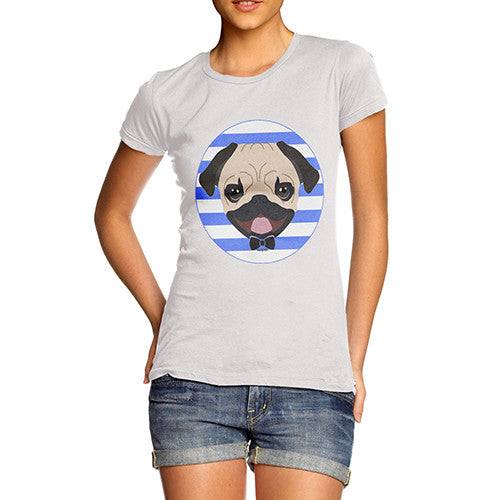 Women's Pug with Bow Tie T-Shirt