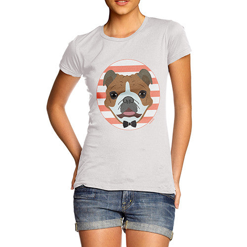 Women's Bulldog Bow Tie T-Shirt