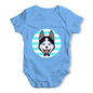 Cute Husky With Bow Tie Baby Grow Bodysuit