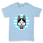 Cute Husky With Bow Tie Baby Toddler T-Shirt