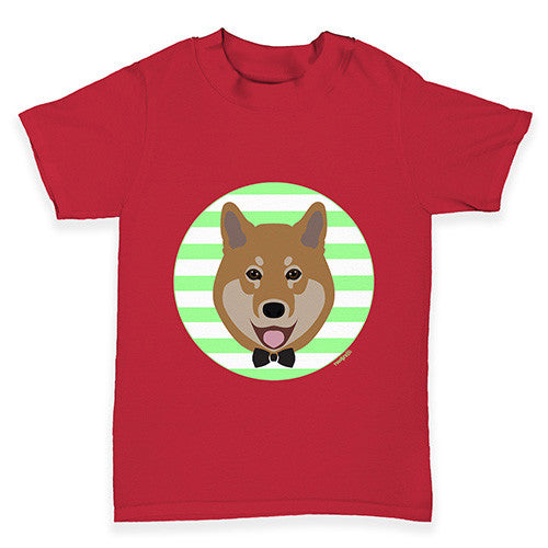 Cute Shiba Bow Tie Baby Toddler T-Shirt