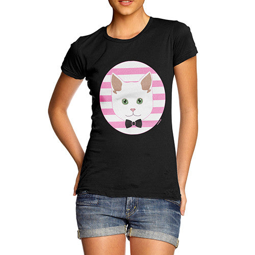 Women's Bow Tie Cat T-Shirt