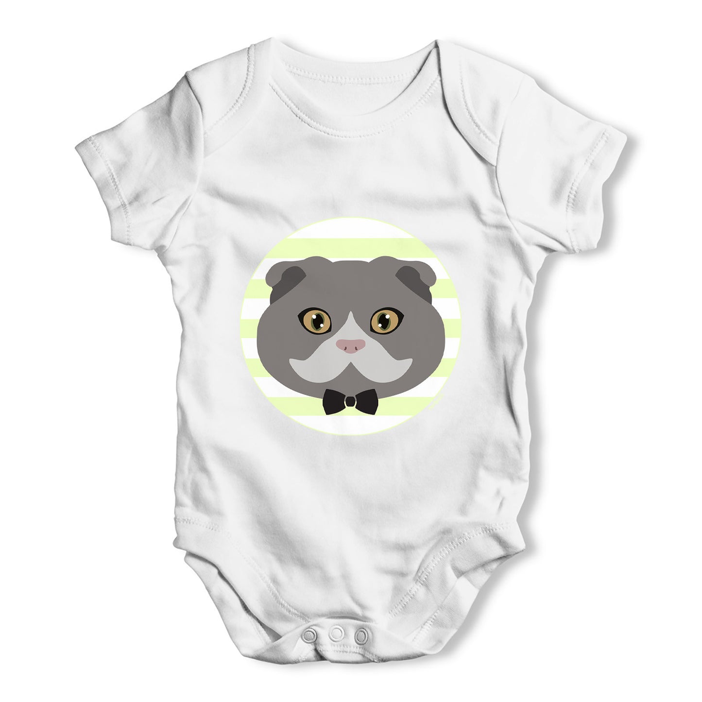 Scottish Fold Cat Baby Grow Bodysuit