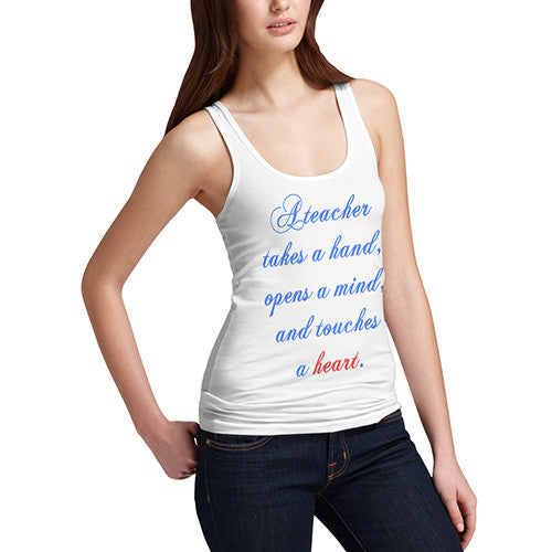 Women A Teacher Touches A Heart Tank Top