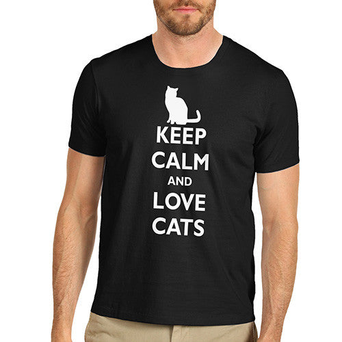 Men's Keep Calm And Love Cats T-Shirt