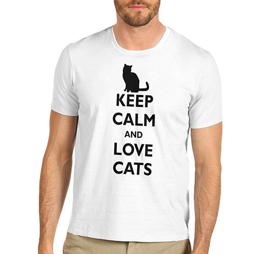 Men's Keep Calm And Love Cats T-Shirt