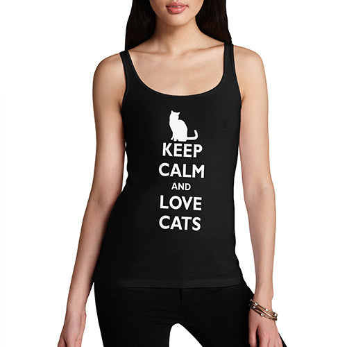 Women's Keep Calm And Love Cats Tank Top