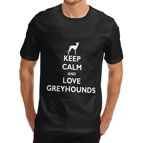 Men's Keep Calm And Love Greyhounds T-Shirt