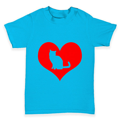 Cat Heart Baby Toddler T-Shirt