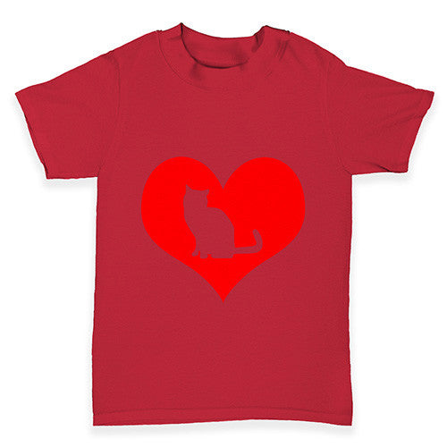 Cat Heart Baby Toddler T-Shirt