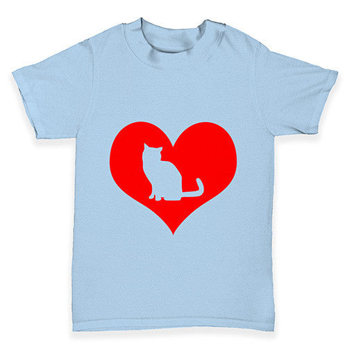 Cat Heart Baby Toddler T-Shirt