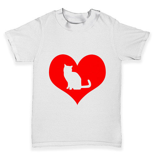 Cat Heart Baby Toddler T-Shirt