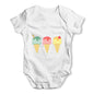 Multi Colour Ice Cream Baby Grow Bodysuit