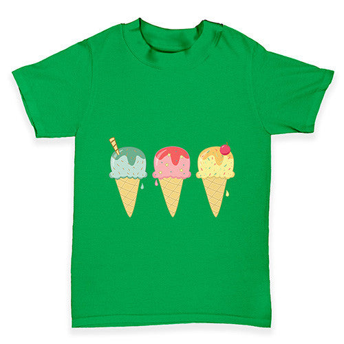 Multi Colour Ice Cream Baby Toddler T-Shirt