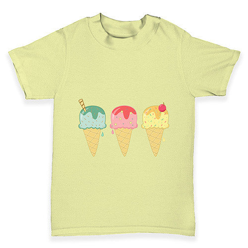 Multi Colour Ice Cream Baby Toddler T-Shirt