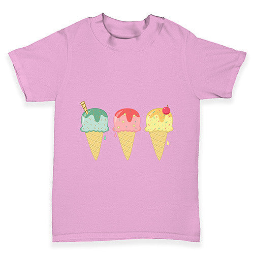 Multi Colour Ice Cream Baby Toddler T-Shirt