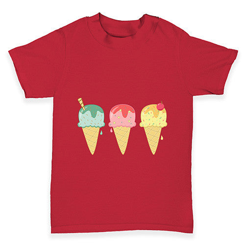 Multi Colour Ice Cream Baby Toddler T-Shirt