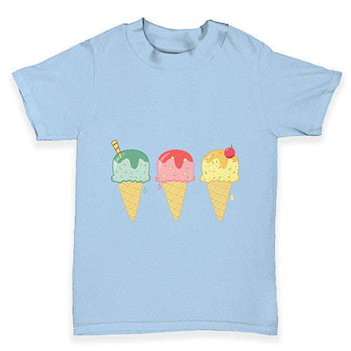 Multi Colour Ice Cream Baby Toddler T-Shirt