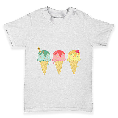 Multi Colour Ice Cream Baby Toddler T-Shirt