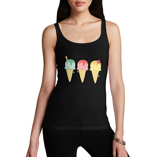 Women's Multi Colour Ice Cream Tank Top