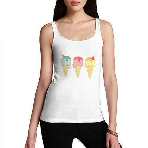 Women's Multi Colour Ice Cream Tank Top