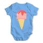 Yummy Strawberry Ice Cream Baby Grow Bodysuit