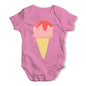 Yummy Strawberry Ice Cream Baby Grow Bodysuit