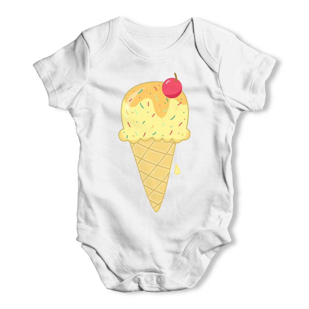 Yummy Vanilla Ice Cream Baby Grow Bodysuit