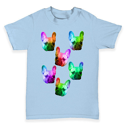 Multicolour Pugs Baby Toddler T-Shirt