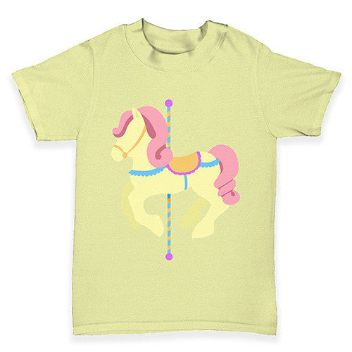 Pink Horse Carousel Baby Toddler T-Shirt