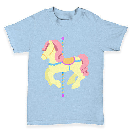 Pink Horse Carousel Baby Toddler T-Shirt