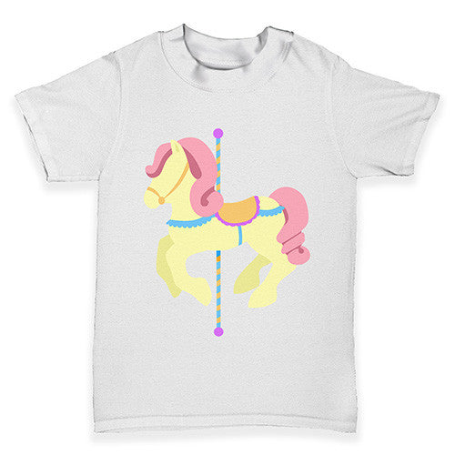 Pink Horse Carousel Baby Toddler T-Shirt